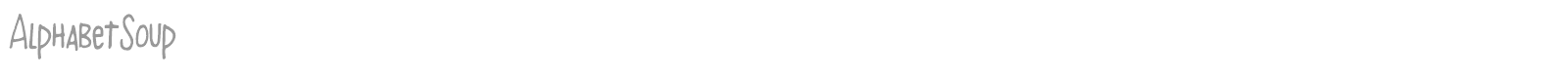 Alphabet Soup font preview